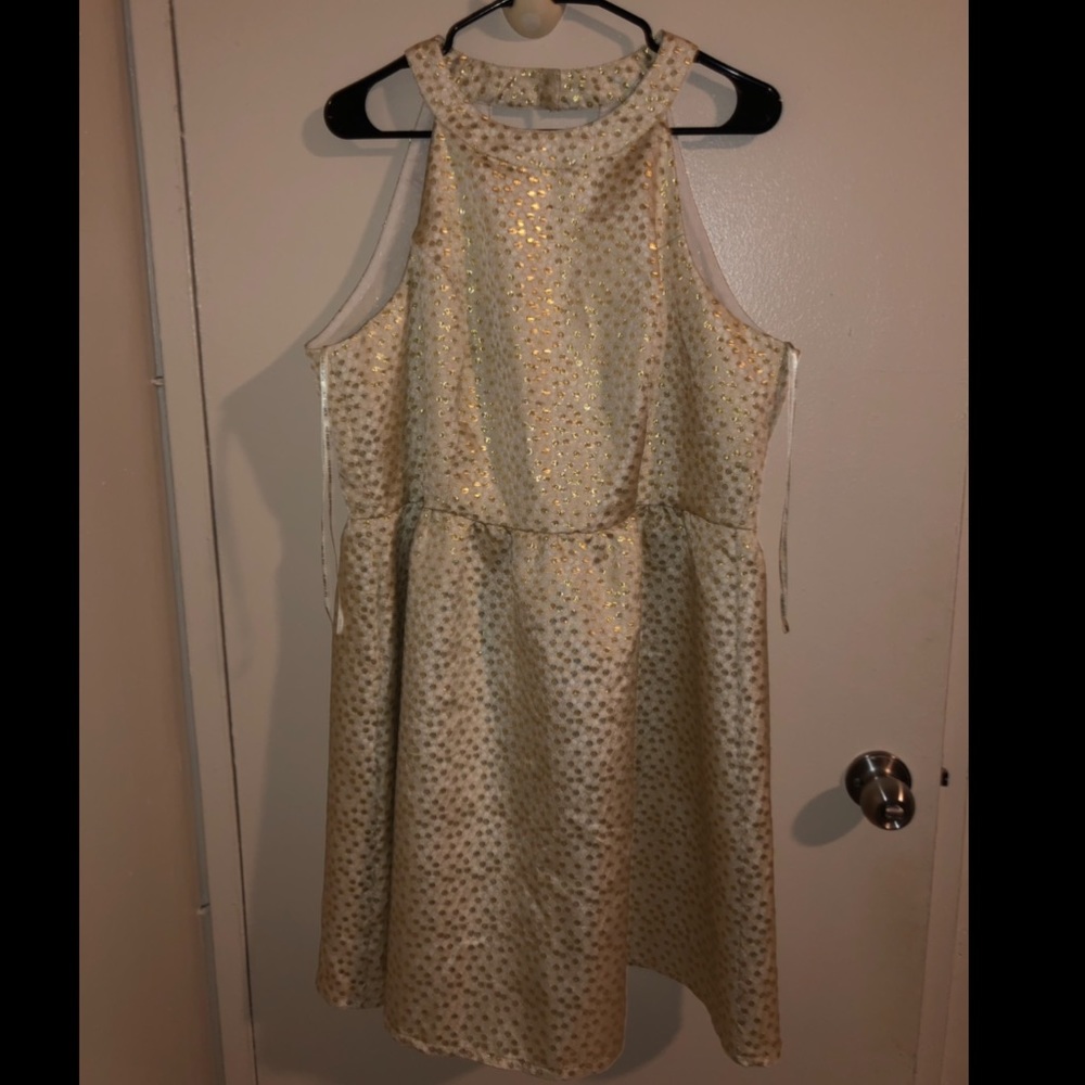 Ivory dressed with gold embroidery from Forever 21 - Picture 1 of 5